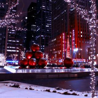 Winter New York City laptop wallpaper