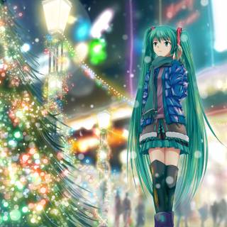 Vocaloid Christmas wallpaper