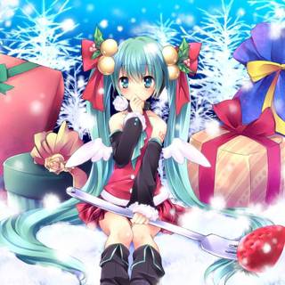 Vocaloid Christmas wallpaper