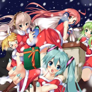 Vocaloid Christmas wallpaper