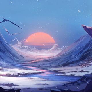 Winter artistic wallpaper