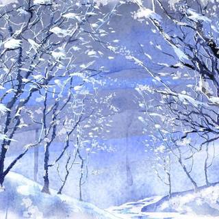 Winter artistic wallpaper