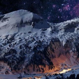 Mountain winter iPhone wallpaper