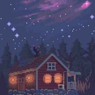 Pixel art Christmas wallpaper