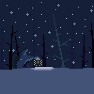 Pixel art Christmas wallpaper
