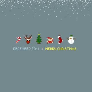 Pixel art Christmas wallpaper
