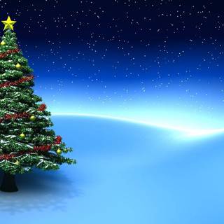 Christmas tree art wallpaper