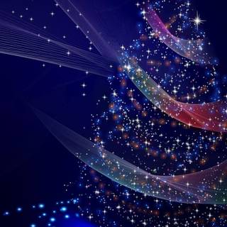 Christmas tree art wallpaper