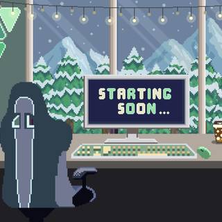Pixel art Christmas wallpaper