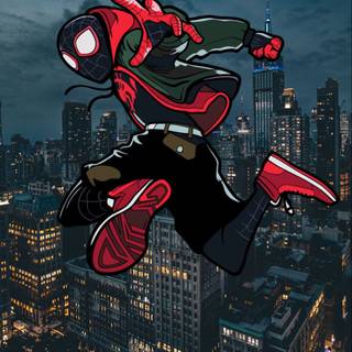 Miles Morales drip wallpaper