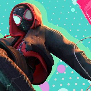 Miles Morales drip wallpaper