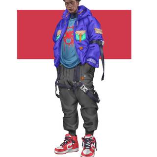 Miles Morales drip wallpaper