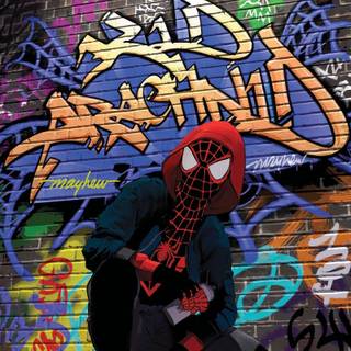 Miles Morales drip wallpaper