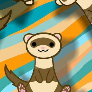 Cute ferrets wallpaper