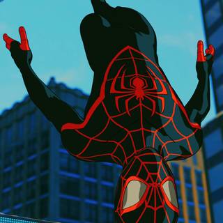 Miles Morales drip wallpaper