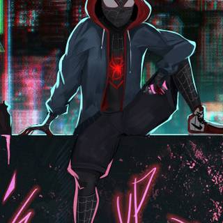 Miles Morales drip wallpaper