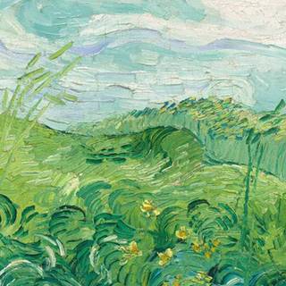 Green painting wallpaper