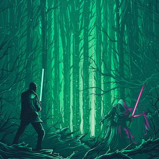 Green painting wallpaper