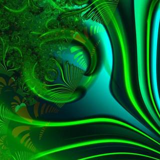 Green painting wallpaper