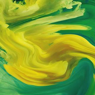 Green painting wallpaper