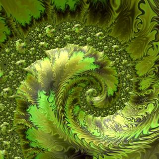 Green painting wallpaper