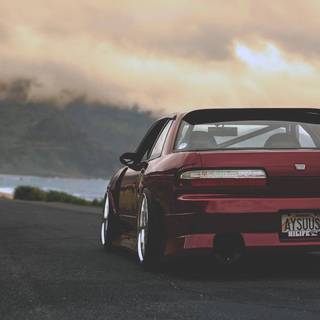 Red and black JDM computer wallpaper