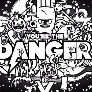 iPhone cartoon graffiti black wallpaper