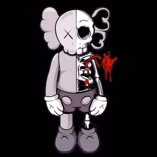iPhone cartoon graffiti black wallpaper