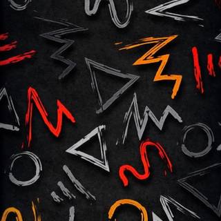 iPhone cartoon graffiti black wallpaper