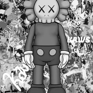 iPhone cartoon graffiti black wallpaper