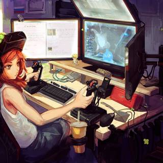Desktop games girl wallpaper