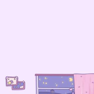 Kawaii purple wallpaper