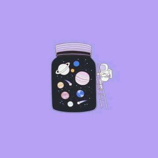 Kawaii purple wallpaper