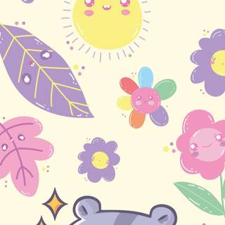 Kawaii purple wallpaper