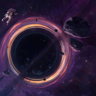 Space black hole wallpaper