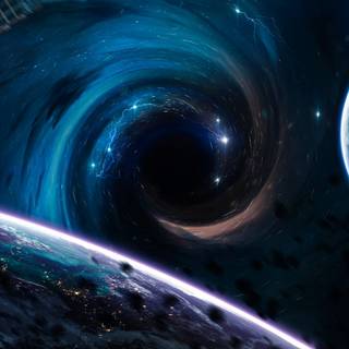 Space black hole wallpaper