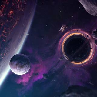 Space black hole wallpaper