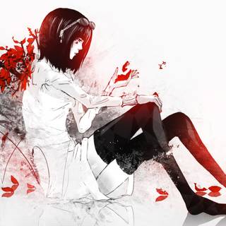 Vector autumn girl wallpaper