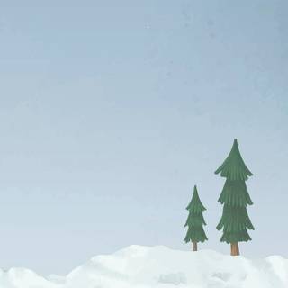 Aesthetic simple winter wallpaper