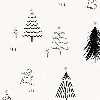 Winter Christmas preppy wallpaper