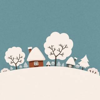 Winter Christmas preppy wallpaper