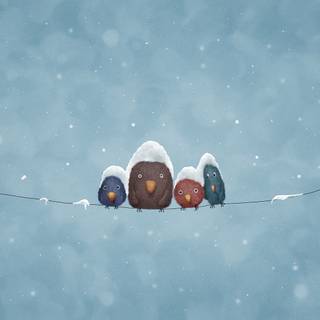 Aesthetic simple winter wallpaper
