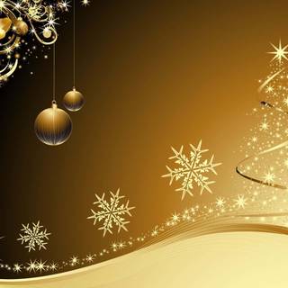 Black and gold Christmas wallpaper