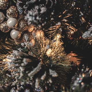 Black and gold Christmas wallpaper