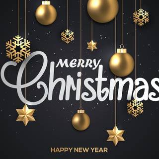 Black and gold Christmas wallpaper