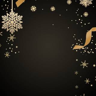 Black and gold Christmas wallpaper