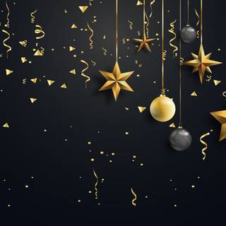 Black and gold Christmas wallpaper