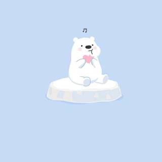 Cute winter bear wallpaper