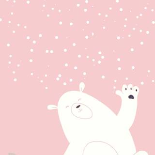 Cute winter bear wallpaper
