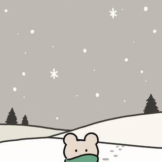 Cute Kawaii winter wallpaper